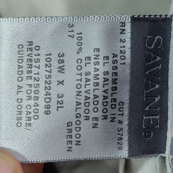 Savane Moves with You Mens Size 38x32 Brown Solid Chino Pants - Picture 7 of 11